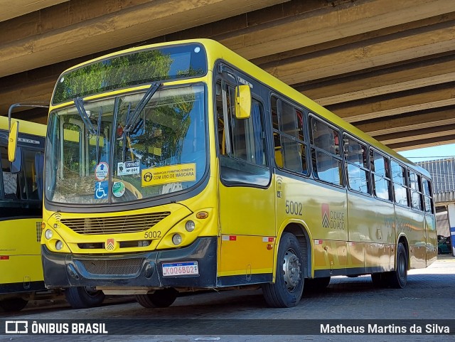 Viação Cidade do Aço 5002 na cidade de Volta Redonda, Rio de Janeiro, Brasil, por Matheus Martins da Silva. ID da foto: 9267292.