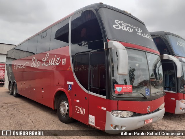 Expresso São Luiz 7280 na cidade de Cuiabá, Mato Grosso, Brasil, por Ailton Paulo Schott Conceição. Número da foto: #9272788.