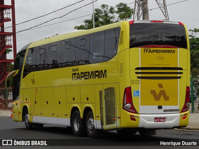 Viação Itapemirim 17005 na cidade de Vitória, Espírito Santo, Brasil, por Henrique Duarte. Número da foto: #9272613.