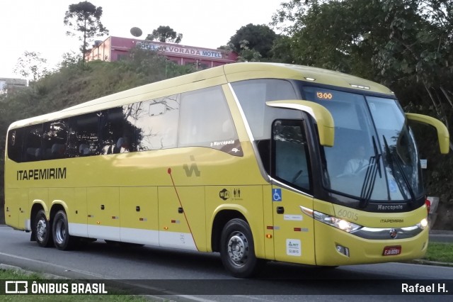 Viação Itapemirim 60015 na cidade de Barra do Piraí, Rio de Janeiro, Brasil, por Rafael H.. Número da foto: #9271335.