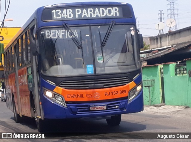 Evanil Transportes e Turismo RJ 132.089 na cidade de Nova Iguaçu, Rio de Janeiro, Brasil, por Augusto César. ID da foto: 9273149.