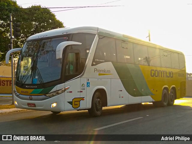 Empresa Gontijo de Transportes 18685 na cidade de Goiânia, Goiás, Brasil, por Adriel Philipe. ID da foto: 9270134.