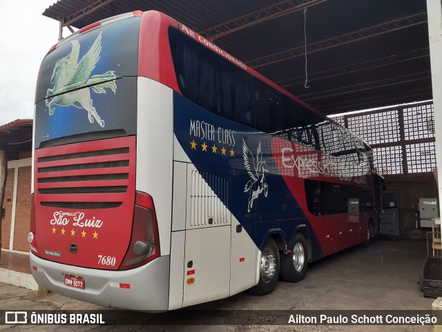 Expresso São Luiz 7680 na cidade de Cuiabá, Mato Grosso, Brasil, por Ailton Paulo Schott Conceição. ID da foto: 9272884.