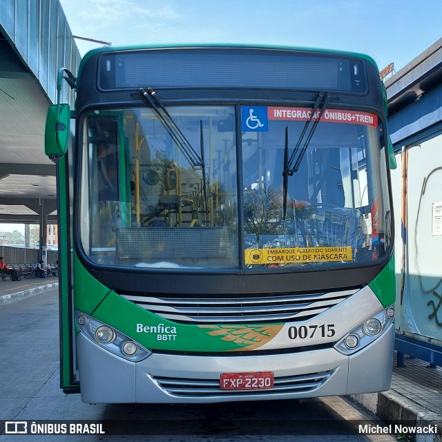 BBTT - Benfica Barueri Transporte e Turismo 00715 na cidade de Jandira, São Paulo, Brasil, por Michel Nowacki. Número da foto: #9270886.