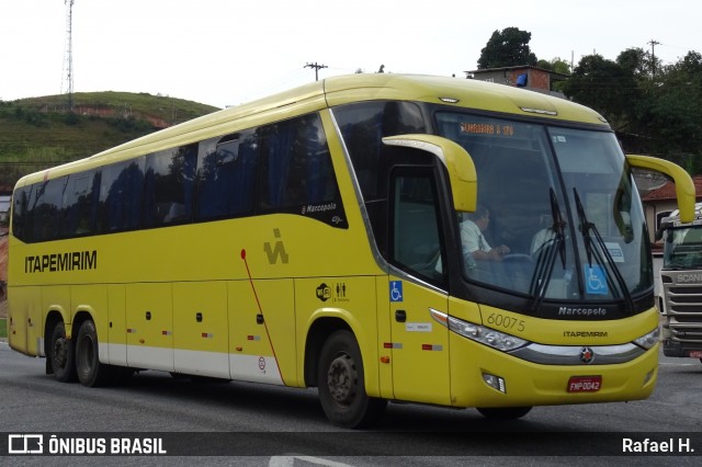 Viação Itapemirim 60075 na cidade de Barra do Piraí, Rio de Janeiro, Brasil, por Rafael H.. ID da foto: 9272672.