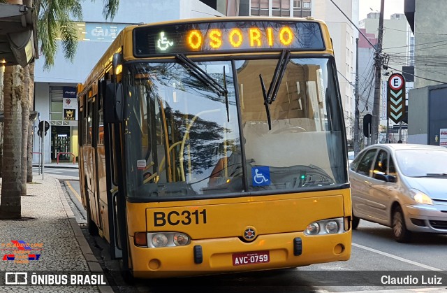 Transporte Coletivo Glória BC311 na cidade de Curitiba, Paraná, Brasil, por Claudio Luiz. ID da foto: 9274151.