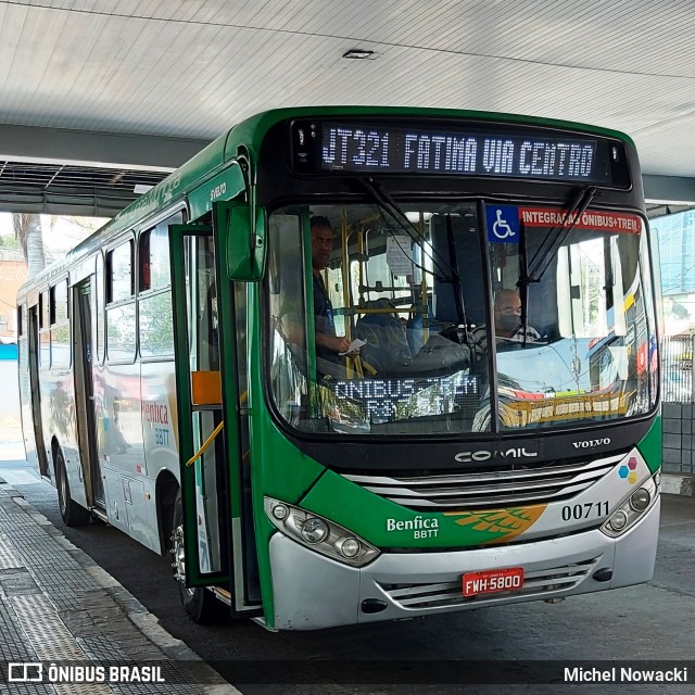 BBTT - Benfica Barueri Transporte e Turismo 00711 na cidade de Jandira, São Paulo, Brasil, por Michel Nowacki. ID da foto: 9274179.