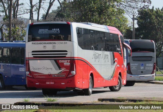 Empresa de Ônibus Pássaro Marron 5927 na cidade de São José dos Campos, São Paulo, Brasil, por Vicente de Paulo Alves. Número da foto: #9274107.