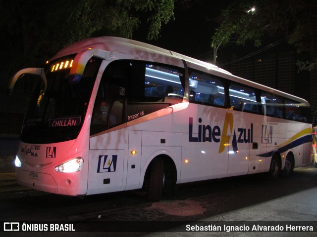 Buses Linea Azul 606 na cidade de Santiago, Santiago, Metropolitana de Santiago, Chile, por Sebastián Ignacio Alvarado Herrera. Número da foto: #9276090.
