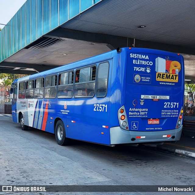 BBTT - Benfica Barueri Transporte e Turismo 27.571 na cidade de Jandira, São Paulo, Brasil, por Michel Nowacki. ID da foto: 9274221.