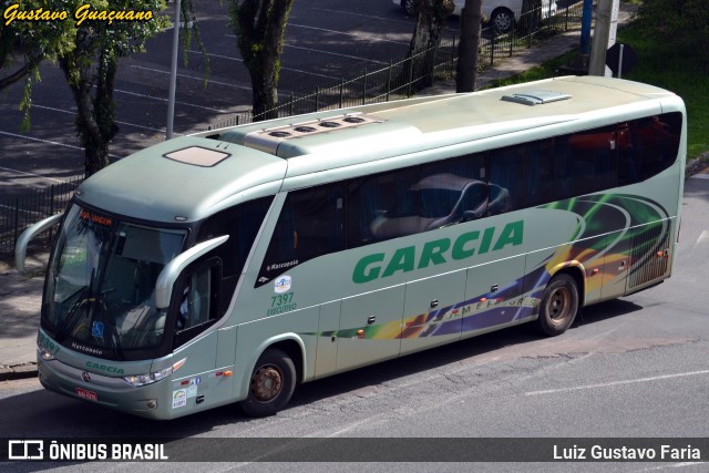 Viação Garcia 7397 na cidade de Curitiba, Paraná, Brasil, por Luiz Gustavo Faria. ID da foto: 9278838.