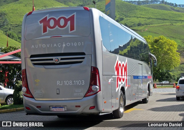 Auto Viação 1001 RJ 108.1103 na cidade de Queluz, São Paulo, Brasil, por Leonardo Daniel. ID da foto: 9277197.