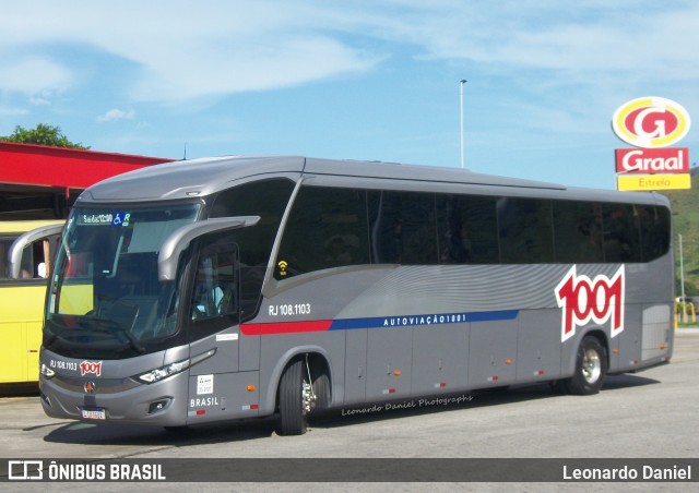 Auto Viação 1001 RJ 108.1103 na cidade de Queluz, São Paulo, Brasil, por Leonardo Daniel. ID da foto: 9277190.