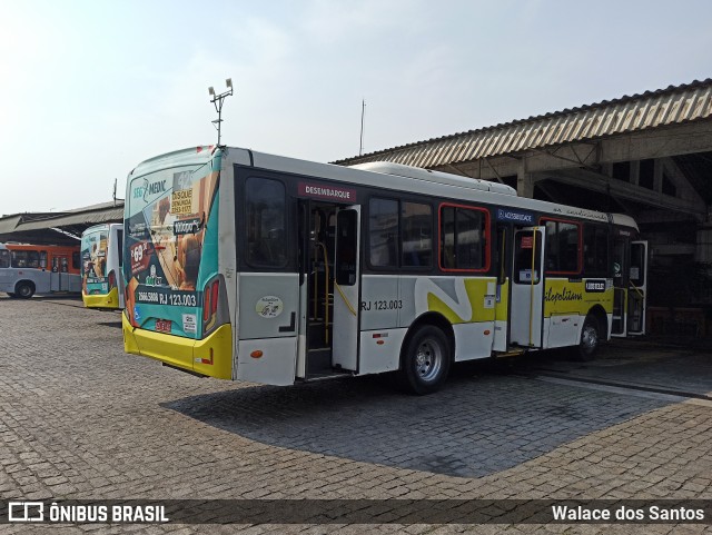 Viação Nilopolitana RJ 123.003 na cidade de Nilópolis, Rio de Janeiro, Brasil, por Walace dos Santos. ID da foto: 9278811.