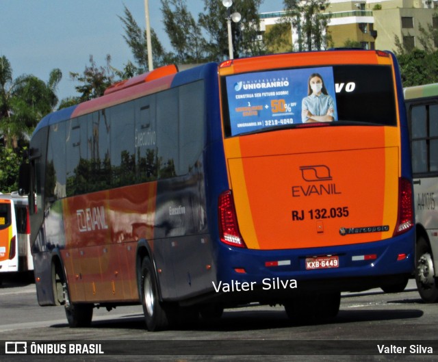 Evanil Transportes e Turismo RJ 132.035 na cidade de Rio de Janeiro, Rio de Janeiro, Brasil, por Valter Silva. Número da foto: #9277466.