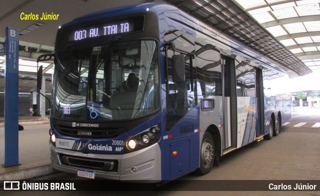 HP Transportes Coletivos 20801 na cidade de Goiânia, Goiás, Brasil, por Carlos Júnior. ID da foto: 9277304.