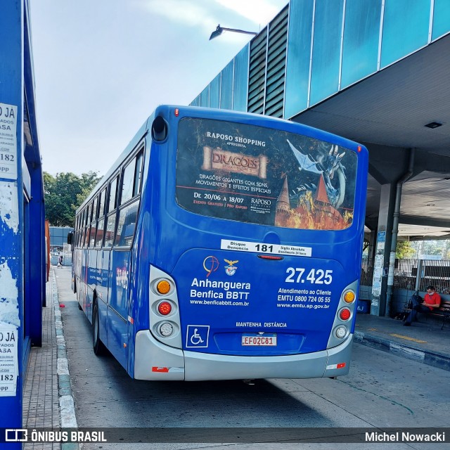 BBTT - Benfica Barueri Transporte e Turismo 27.425 na cidade de Jandira, São Paulo, Brasil, por Michel Nowacki. ID da foto: 9277727.