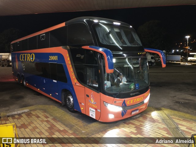 Viação Cetro 20001 na cidade de João Monlevade, Minas Gerais, Brasil, por Adriano  Almeida. ID da foto: 9277765.