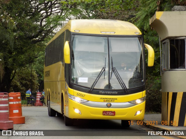 Viação Itapemirim 60067 na cidade de São Paulo, São Paulo, Brasil, por FELIPE ALMEIDA. Número da foto: #9281148.