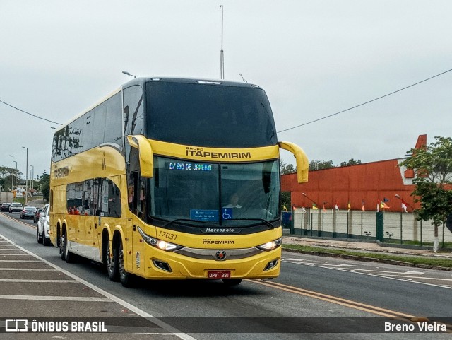 Viação Itapemirim 17031 na cidade de Campos dos Goytacazes, Rio de Janeiro, Brasil, por Breno Vieira. Número da foto: #9282269.