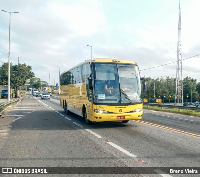 Viação Itapemirim 8703 na cidade de Campos dos Goytacazes, Rio de Janeiro, Brasil, por Breno Vieira. ID da foto: 9282246.