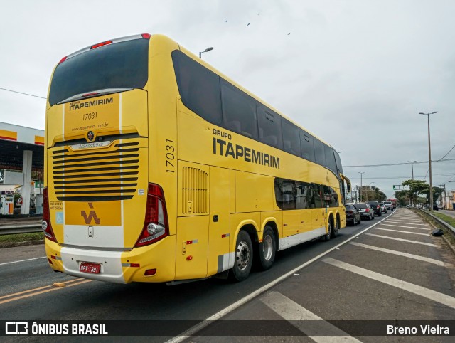 Viação Itapemirim 17031 na cidade de Campos dos Goytacazes, Rio de Janeiro, Brasil, por Breno Vieira. ID da foto: 9282278.