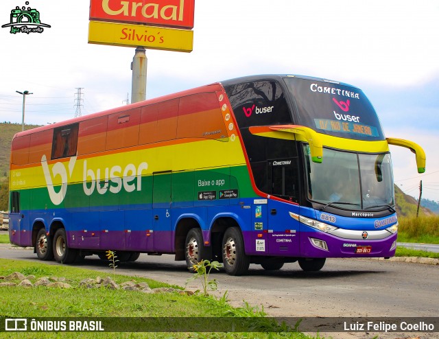 Cometinha - Viação Marvin 8813 na cidade de Juiz de Fora, Minas Gerais, Brasil, por Luiz Felipe Coelho. ID da foto: 9281891.