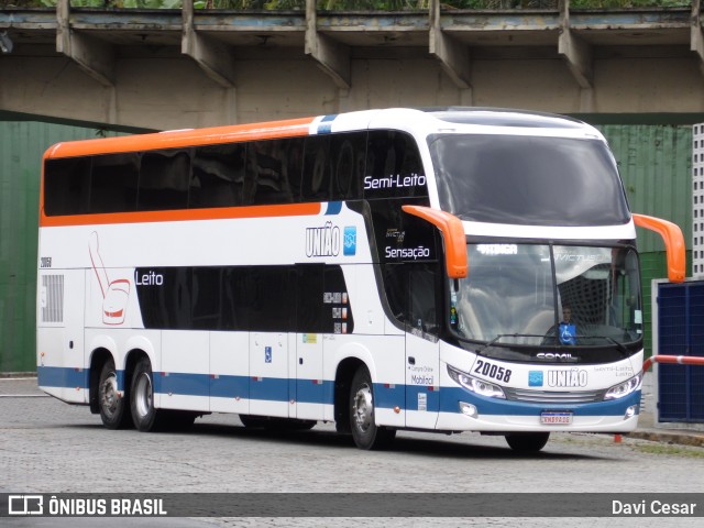 Expresso União 20058 na cidade de Santos, São Paulo, Brasil, por Davi Cesar. ID da foto: 9279913.