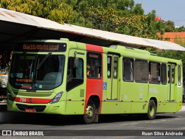 Viação Santana 02794 na cidade de Teresina, Piauí, Brasil, por Ruan Silva Andrade. ID da foto: 9279531.