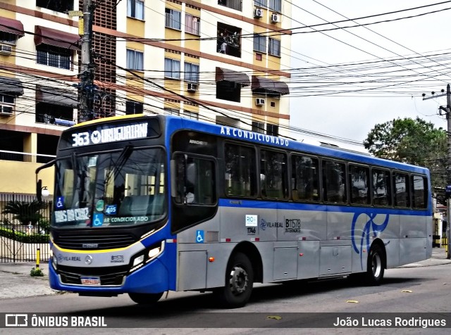 Viação Vila Real B11578 na cidade de Rio de Janeiro, Rio de Janeiro, Brasil, por João Lucas Rodrigues. ID da foto: 9282571.