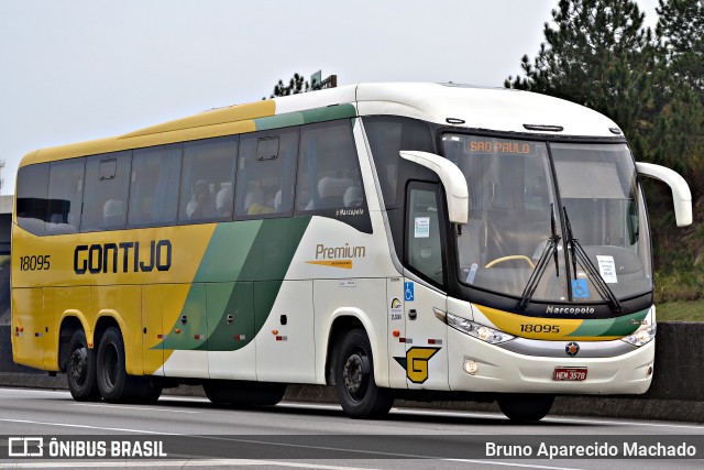 Empresa Gontijo de Transportes 18095 na cidade de Jacareí, São Paulo, Brasil, por Bruno Aparecido Machado. ID da foto: 9282296.