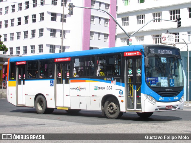 Transportadora Globo 864 na cidade de Recife, Pernambuco, Brasil, por Gustavo Felipe Melo. ID da foto: 9281568.