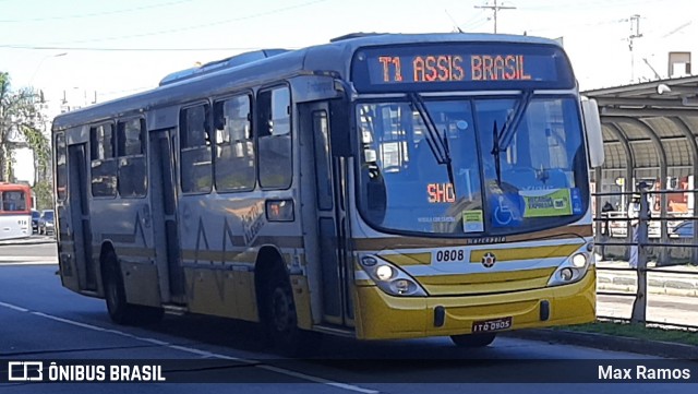 Companhia Carris Porto-Alegrense 0808 na cidade de Porto Alegre, Rio Grande do Sul, Brasil, por Max Ramos. ID da foto: 9280265.