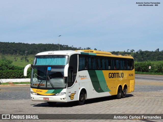 Empresa Gontijo de Transportes 14290 na cidade de João Monlevade, Minas Gerais, Brasil, por Antonio Carlos Fernandes. ID da foto: 9279940.