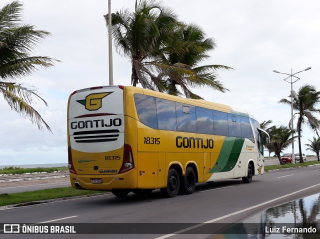 Empresa Gontijo de Transportes 18315 na cidade de Maceió, Alagoas, Brasil, por Luiz Fernando. ID da foto: 9281453.