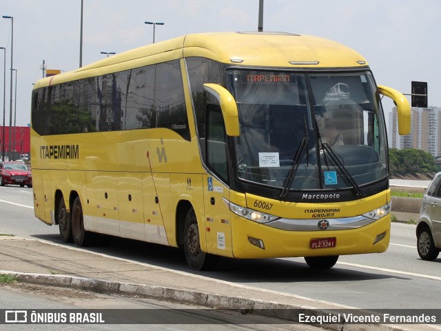 Viação Itapemirim 60067 na cidade de São Paulo, São Paulo, Brasil, por Ezequiel Vicente Fernandes. Número da foto: #9283525.