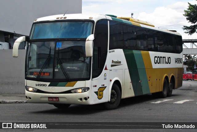 Empresa Gontijo de Transportes 14990 na cidade de Rio de Janeiro, Rio de Janeiro, Brasil, por Tulio Machado. ID da foto: 9283638.