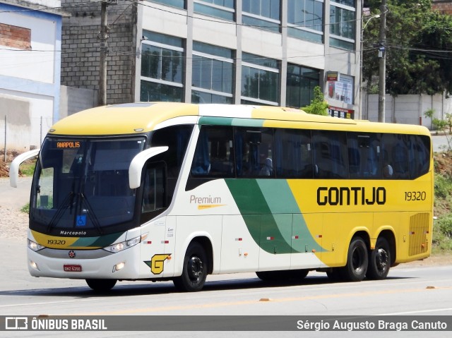 Empresa Gontijo de Transportes 19320 na cidade de Conselheiro Lafaiete, Minas Gerais, Brasil, por Sérgio Augusto Braga Canuto. ID da foto: 9283921.