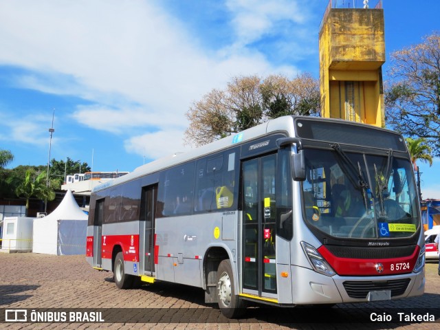 Auto Viação Transcap 8 5724 na cidade de São Paulo, São Paulo, Brasil, por Caio  Takeda. ID da foto: 9283765.