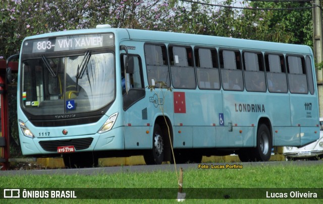 TCGL - Transportes Coletivos Grande Londrina 1117 na cidade de Londrina, Paraná, Brasil, por Lucas Oliveira . Número da foto: #9283379.