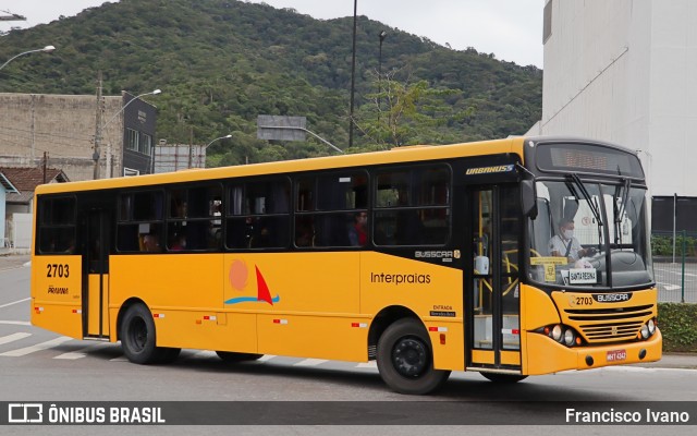 Viação Praiana 2703 na cidade de Balneário Camboriú, Santa Catarina, Brasil, por Francisco Ivano. Número da foto: #9285445.
