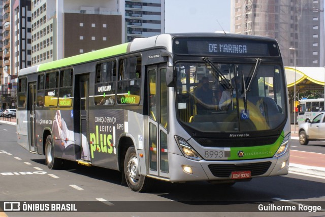 Viação Garcia 8993 na cidade de Maringá, Paraná, Brasil, por Guilherme Rogge. ID da foto: 9287954.