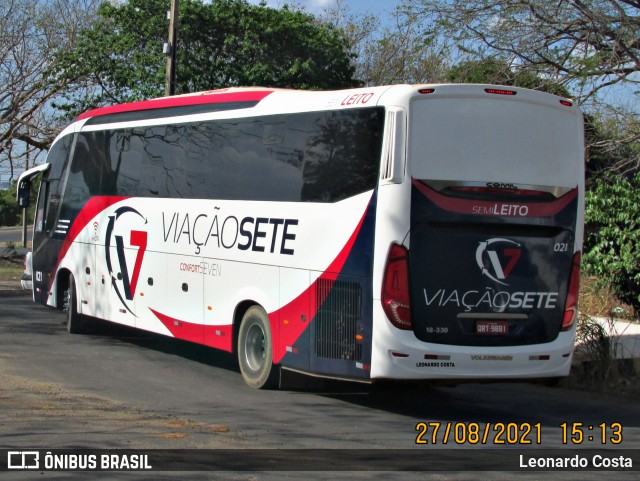 Viação Sete 021 na cidade de Teresina, Piauí, Brasil, por Leonardo Costa. ID da foto: 9287563.