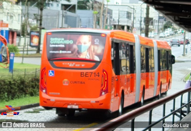 Transporte Coletivo Glória BE714 na cidade de Curitiba, Paraná, Brasil, por Claudio Luiz. Número da foto: #9288025.