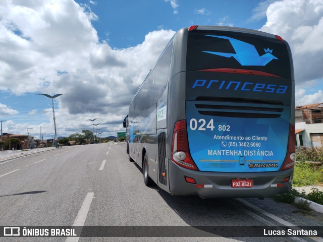 Viação Princesa dos Inhamuns 802 na cidade de Tauá, Ceará, Brasil, por Lucas Santana . Número da foto: #9286851.