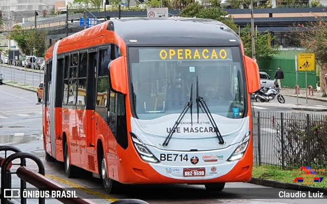 Transporte Coletivo Glória BE714 na cidade de Curitiba, Paraná, Brasil, por Claudio Luiz. Número da foto: #9288016.