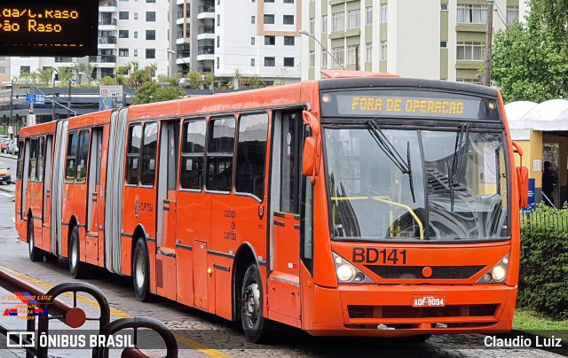 Transporte Coletivo Glória BD141 na cidade de Curitiba, Paraná, Brasil, por Claudio Luiz. Número da foto: #9288019.