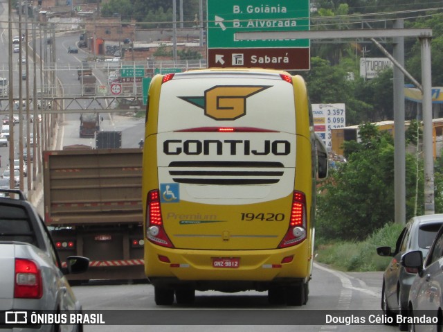 Empresa Gontijo de Transportes 19420 na cidade de Belo Horizonte, Minas Gerais, Brasil, por Douglas Célio Brandao. ID da foto: 9287024.