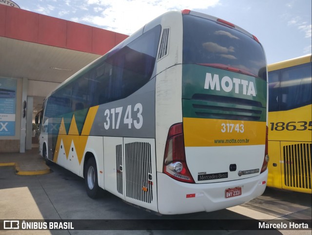 Viação Motta 31743 na cidade de Ribeirão Preto, São Paulo, Brasil, por Marcelo Horta. ID da foto: 9229556.