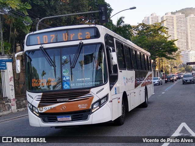 Erig Transportes > Gire Transportes A63533 na cidade de Rio de Janeiro, Rio de Janeiro, Brasil, por Vicente de Paulo Alves. Número da foto: #9231736.